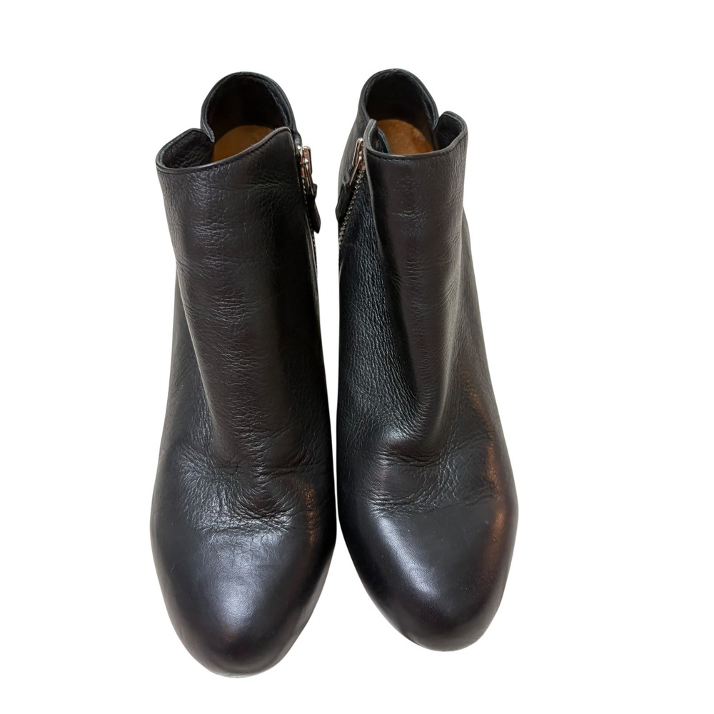 See by Chloe Black Leather Side Zip Heeled Ankle Booties - EU39.5 ~US9 - Picture 3 of 11
